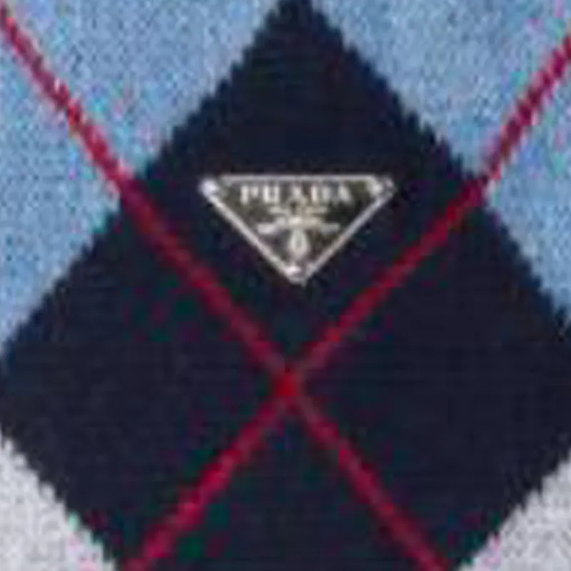PRADA Mid Calf Socks Women's 1 Pack Blue-4
