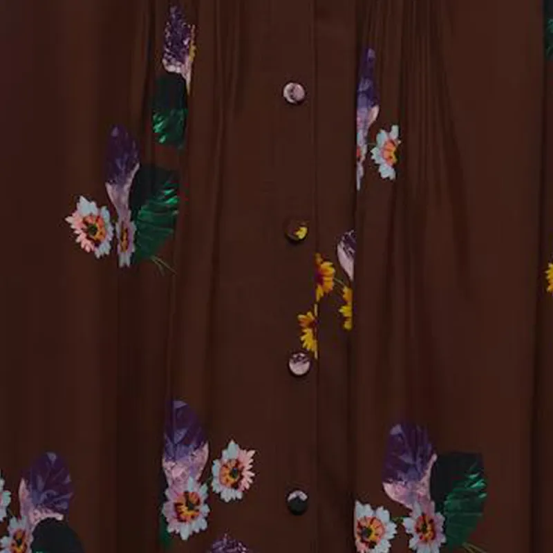 PRADA Floral-Printed Belted Midi Skirt-4