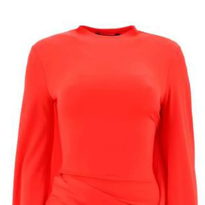 Balenciaga FW22 Long-Sleeved Dresses Regular Fit Women's Red-4