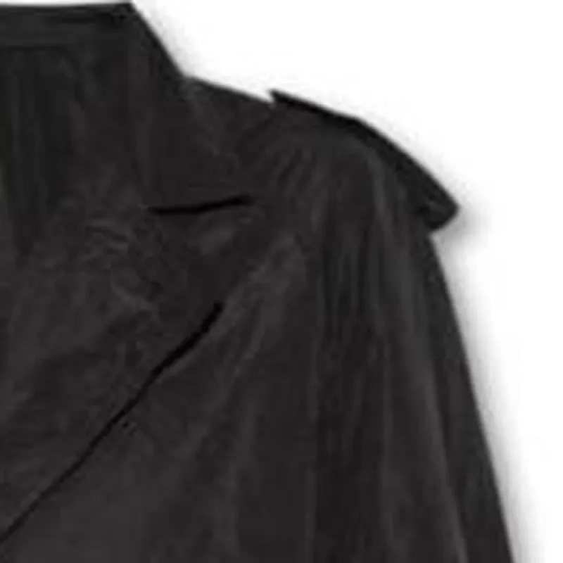 Balenciaga Trench Coat Loose Fit Women's Black-3