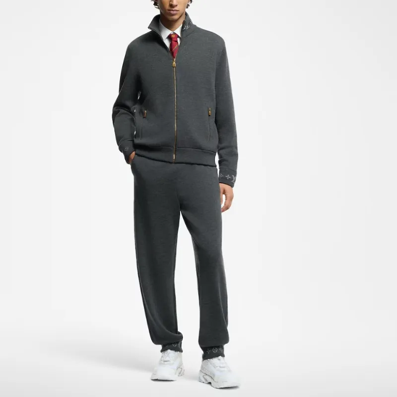 LOUIS VUITTON Double Face Knit Wool Travel Pants-5