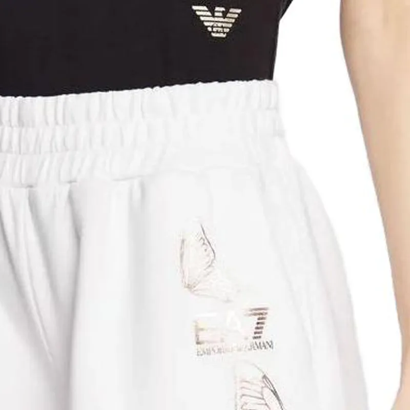 EMPORIO ARMANI EA7 Casual Shorts Women's White-4