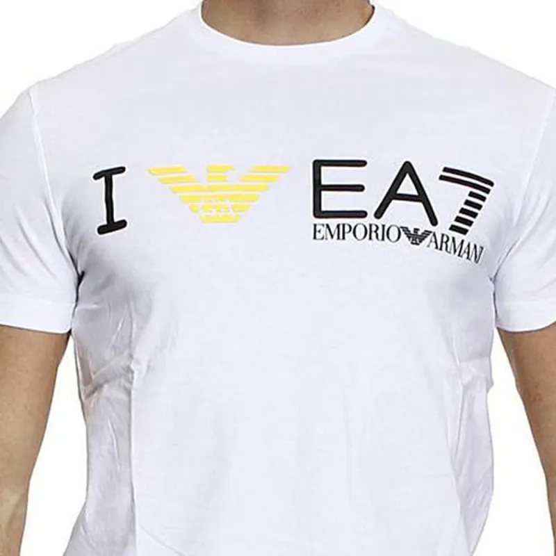 EMPORIO ARMANI EA7 T Shirts Men White-3