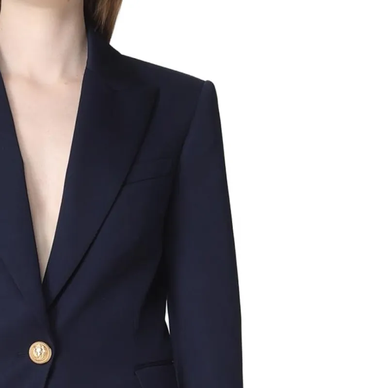 BALMAIN Jackets & Coats Women's Marine Blue-4