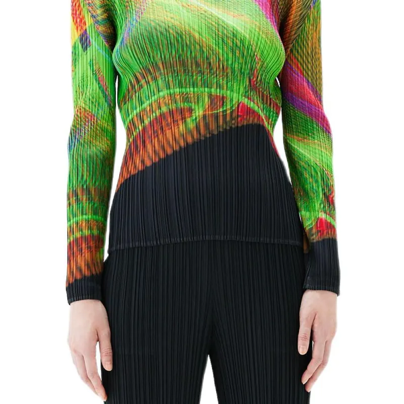 PLEATS PLEASE ISSEY MIYAKE Regular T Shirt Women's Bright Green-3