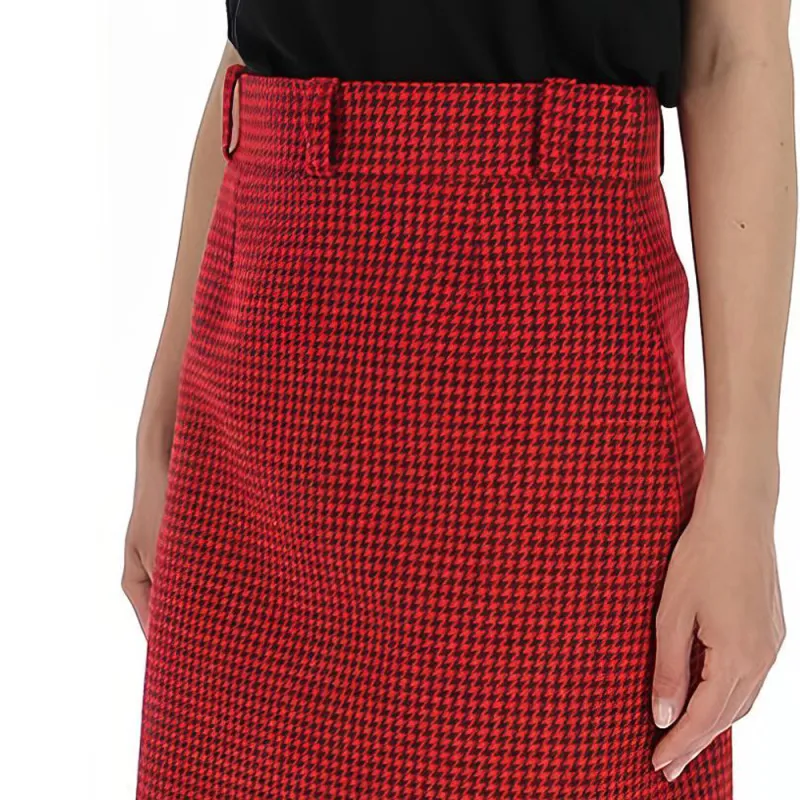 Balenciaga Casual Long Skirts Women's Red-4