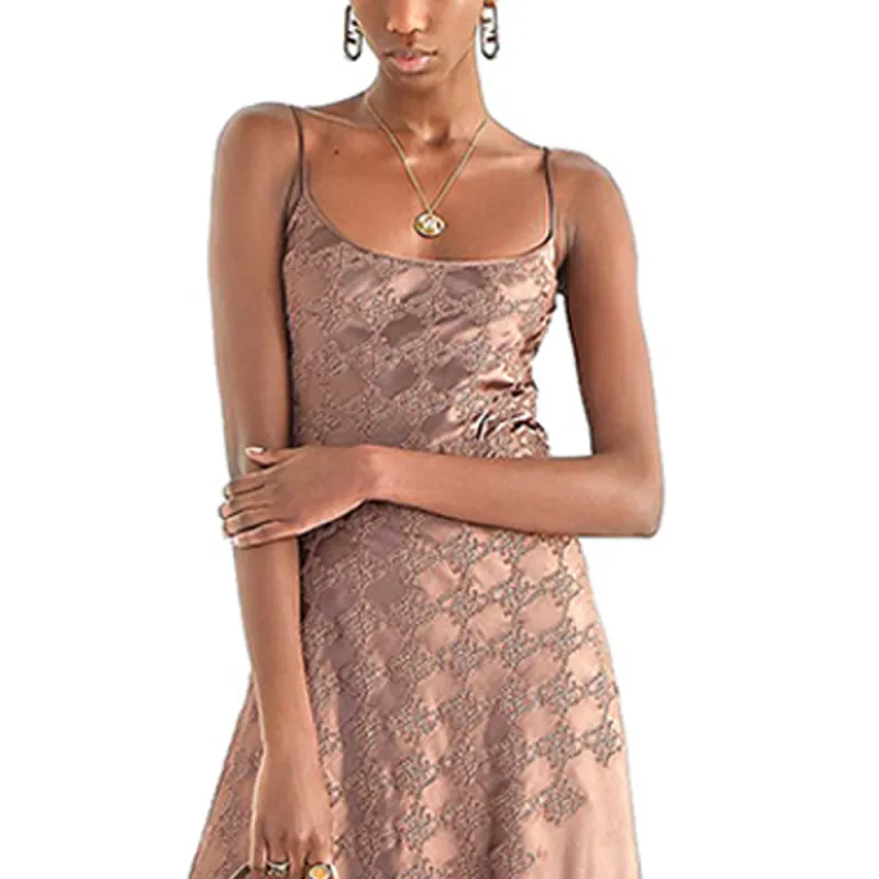 FENDI FW21 Slip Dresses Women's Taupe-5