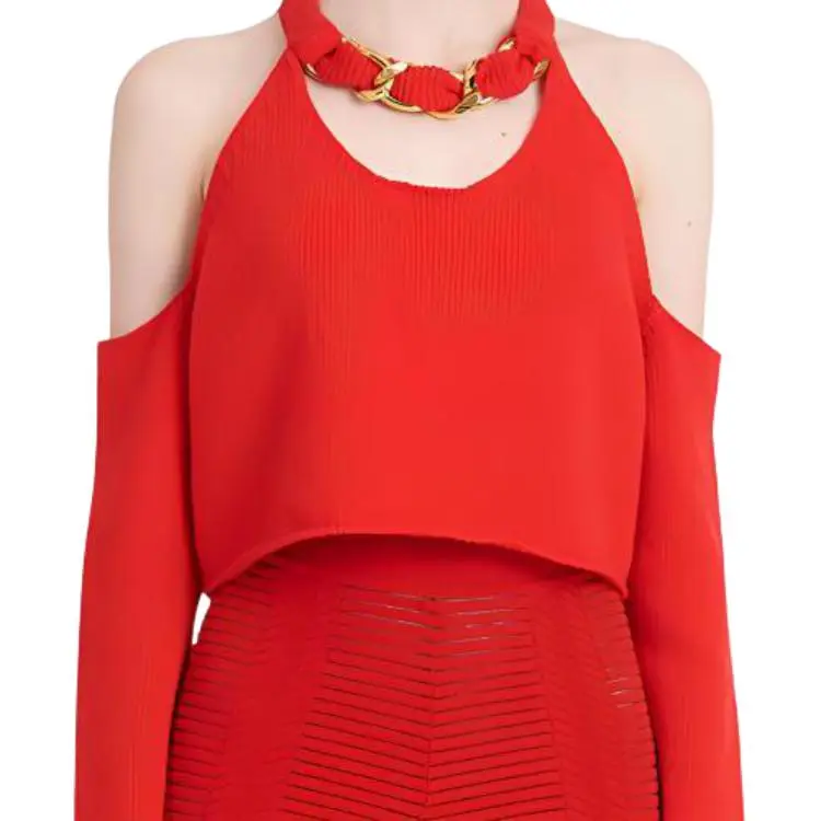 BALMAIN SS22 Sweater Women's Red-4