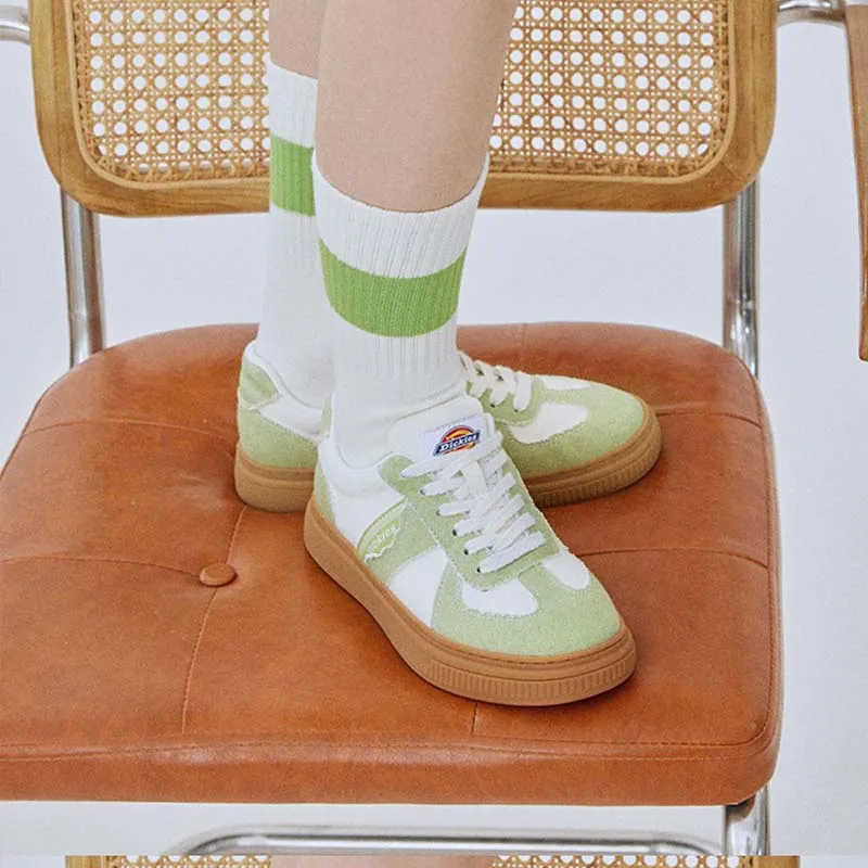Dickies Low Top Canvas Shoes Women's White Green-8