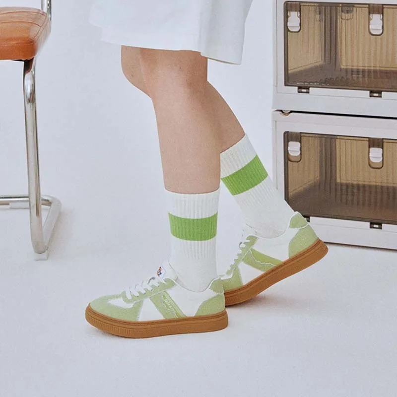 Dickies Low Top Canvas Shoes Women's White Green-5