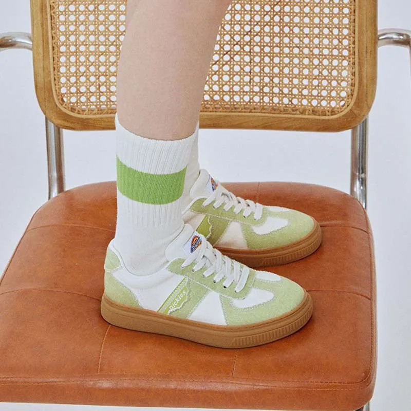 Dickies Low Top Canvas Shoes Women's White Green-9