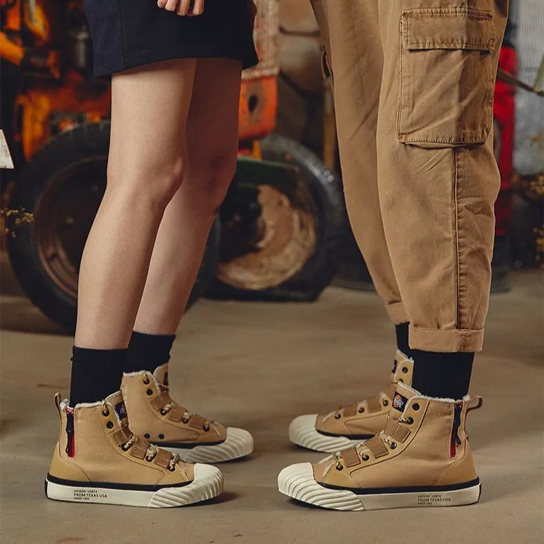 Dickies Canvas Shoes Unisex High Top Army Beige-5