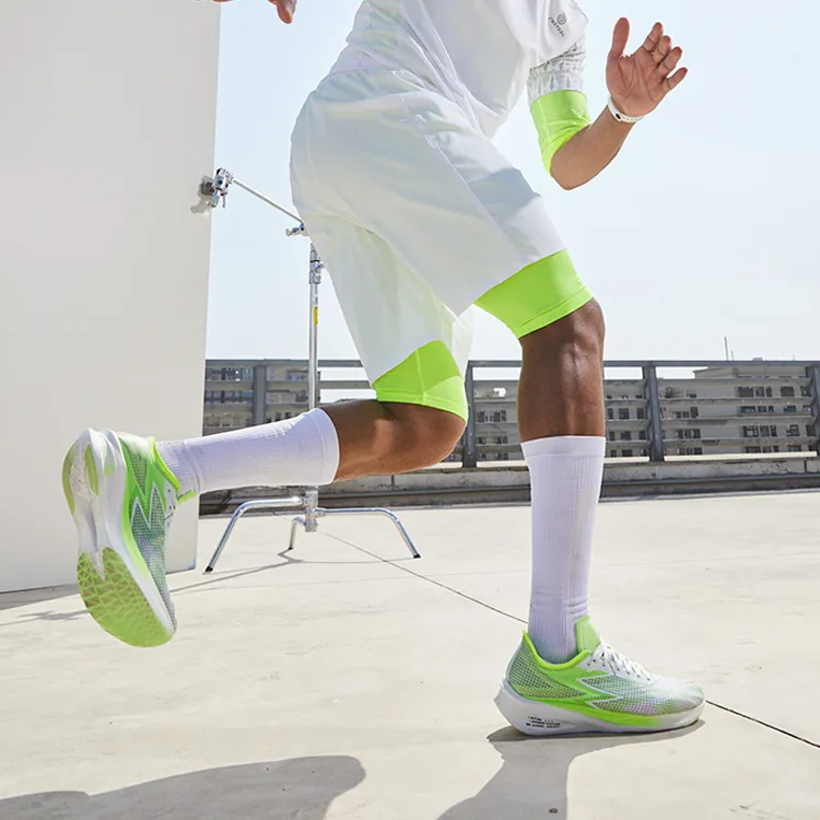 361° Feiran 1 Anti Slip Wear Resistant Low Top Running Shoes Men's White Green-5