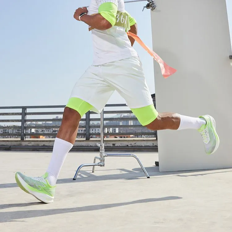 361° Feiran 1 Anti Slip Wear Resistant Low Top Running Shoes Men's White Green-9