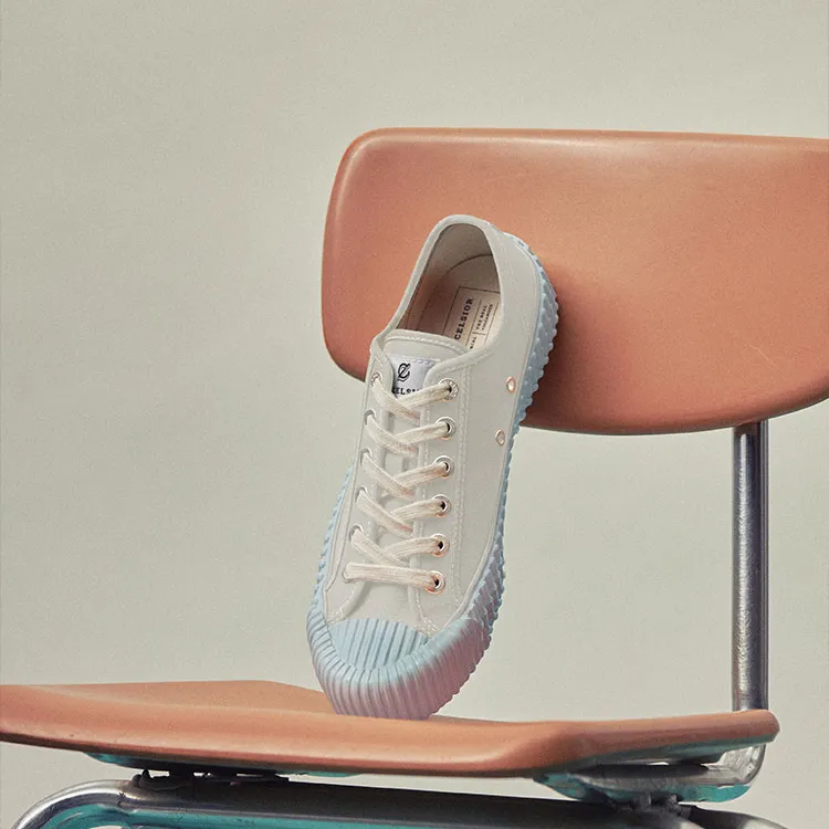 Excelsior Canvas Shoes Unisex Low Top Alice Blue-5