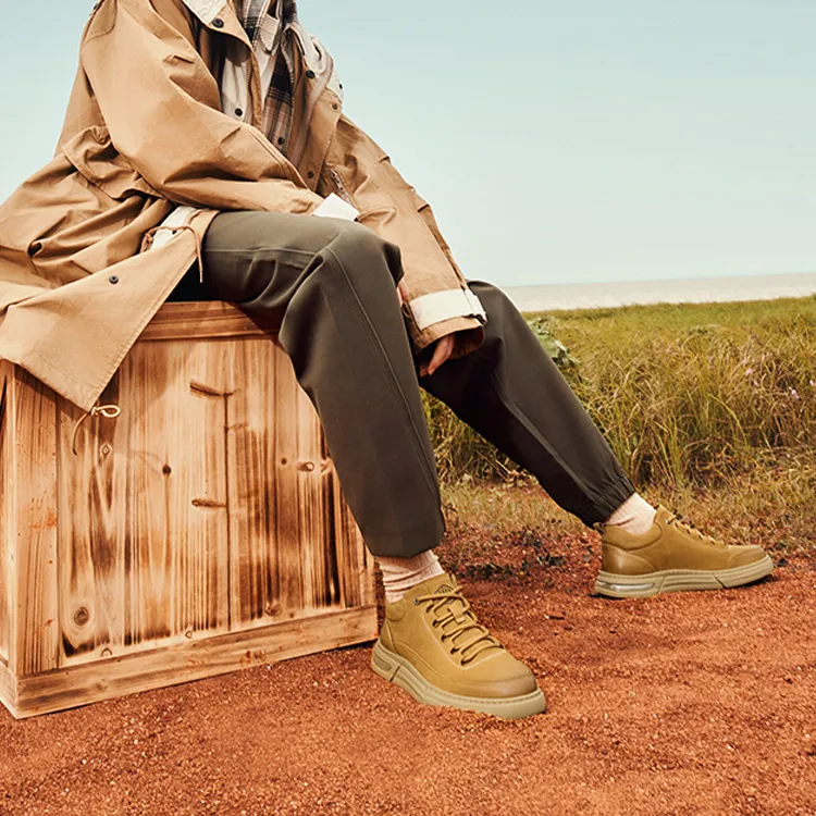 TATA Ankle Boots Men Solid Color-25
