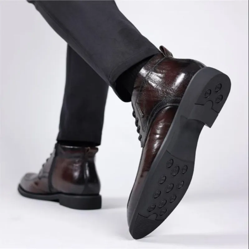 GZZ Ankle Boots Men Black-26