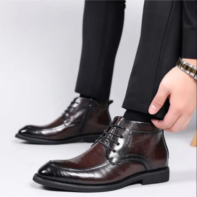 GZZ Ankle Boots Men Black-12