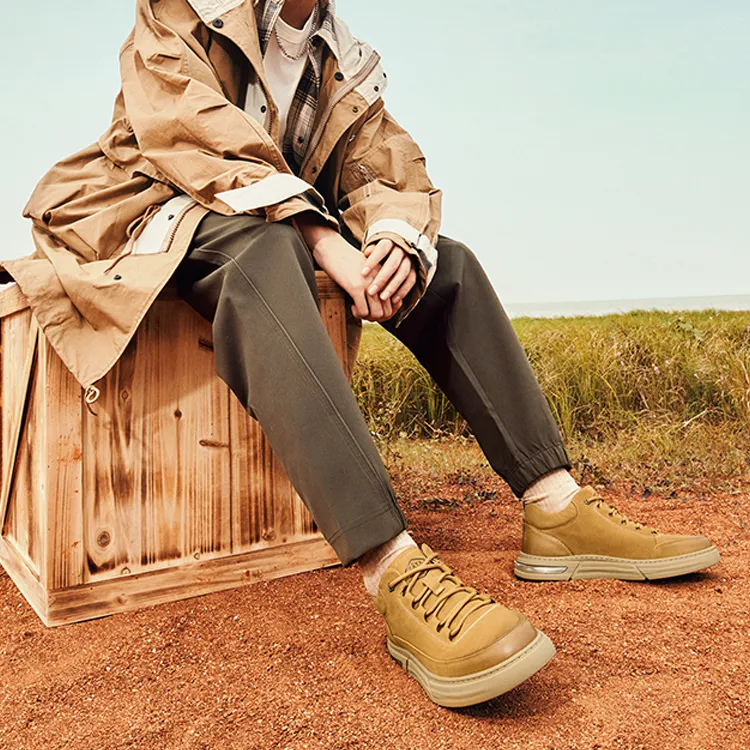 TATA Ankle Boots Men Solid Color-6