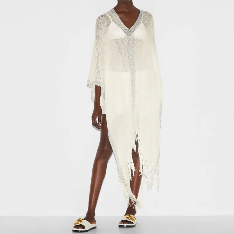 GUCCI Long-Sleeved Dresses Women's Ivory White-1