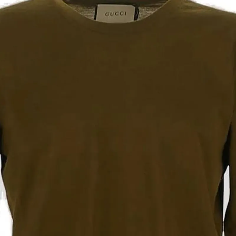 GUCCI Logo Embroidered Crewneck Sweater-2