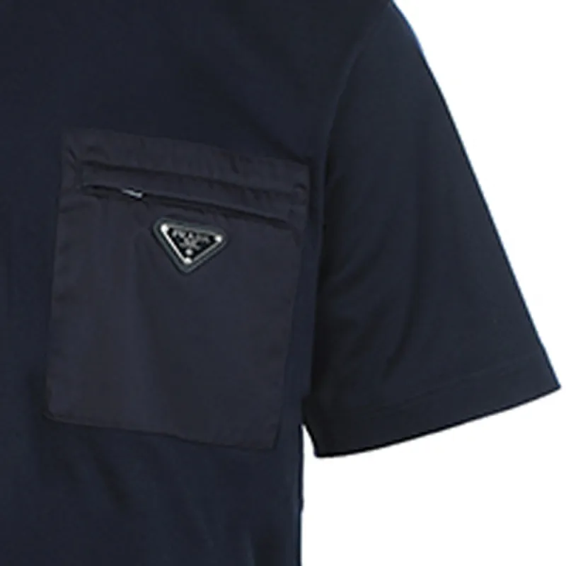 PRADA T-Shirts Men Navy Blue-3