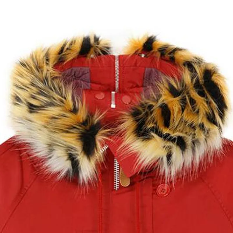 KENZO Short Hooded Parka 'Medium Red'-6