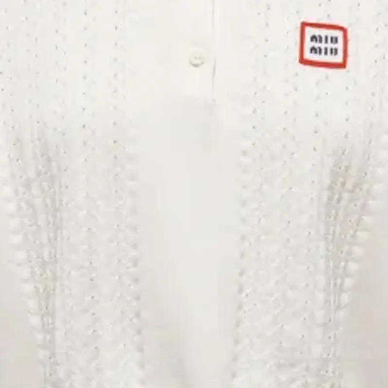 MIU MIU SS23 Polo Shirt Women's White-4