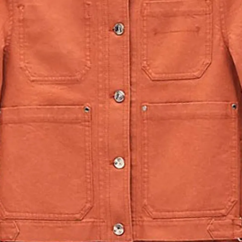 HERMES SS22 Denim Jacket Women's Orange-5