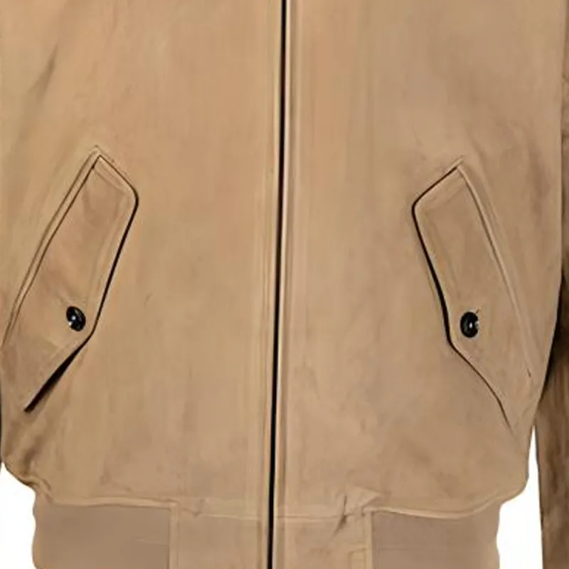 Polo Ralph Lauren Leather Jacket Men's Khaki-4