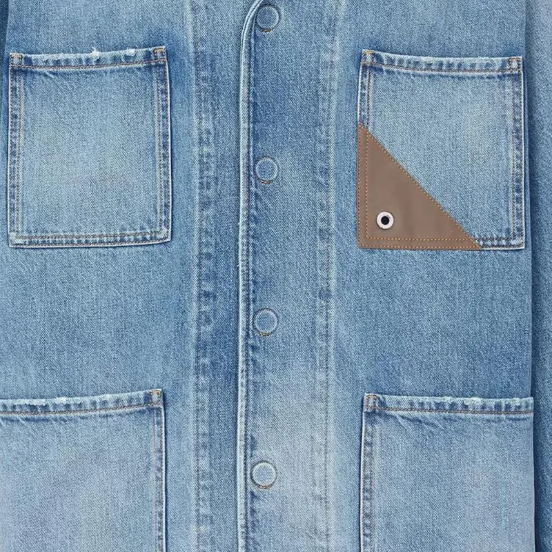 FENDI Denim Jackets Men Blue-3
