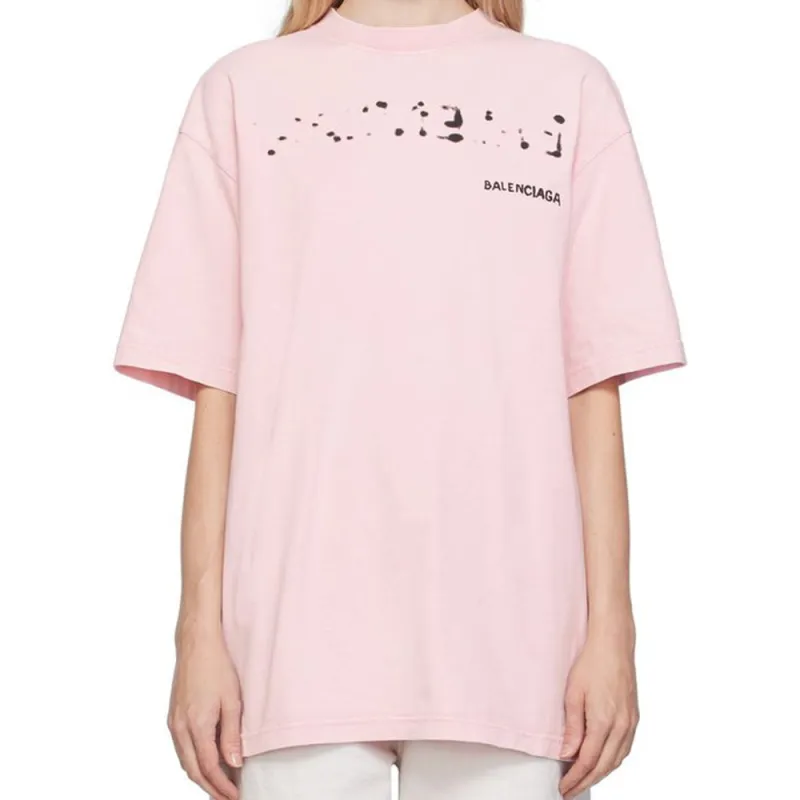 Balenciaga Regular T Shirt Women's Pink Regular Fit-3