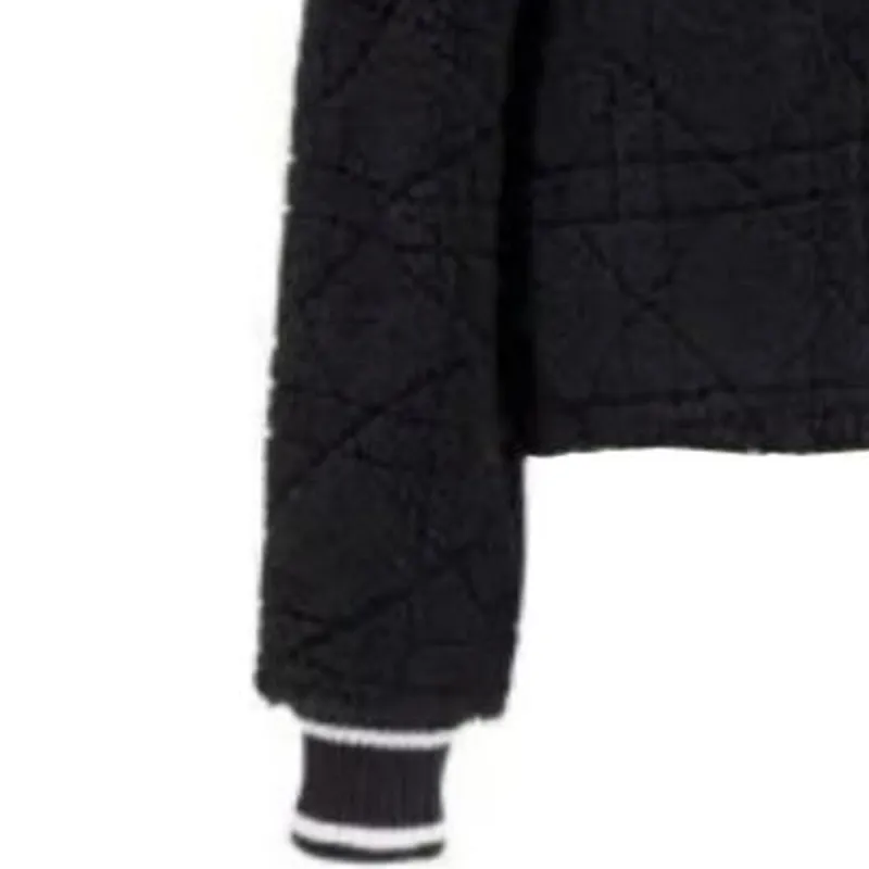 DIOR FW24 Velvet-feel Coat Women's Black-3