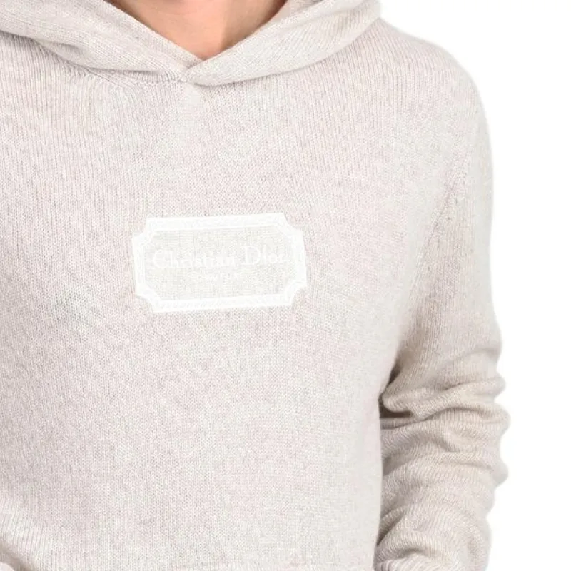 DIOR Homme Logo Patch Long Sleeved Hoodie-4