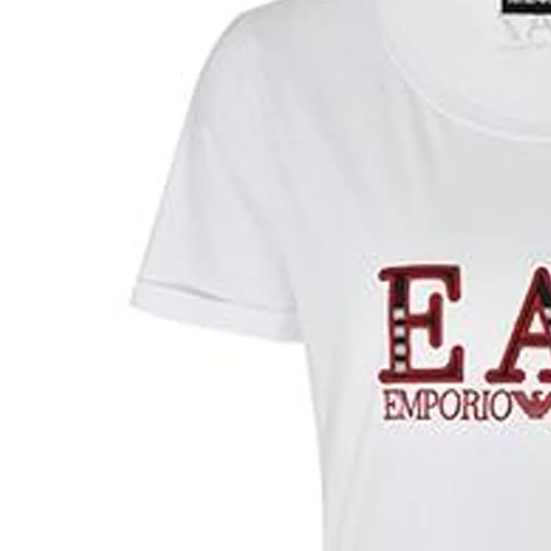 EMPORIO ARMANI EA7 Short Sleeved Dresses Women's White-4