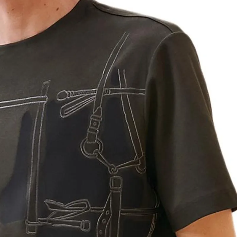 HERMES T Shirts Men Black-3