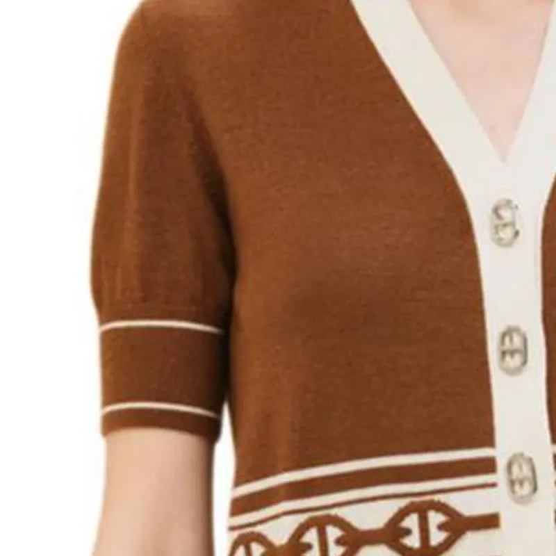 HERMES SS25 Knitwear Women's Chestnut Brown-3