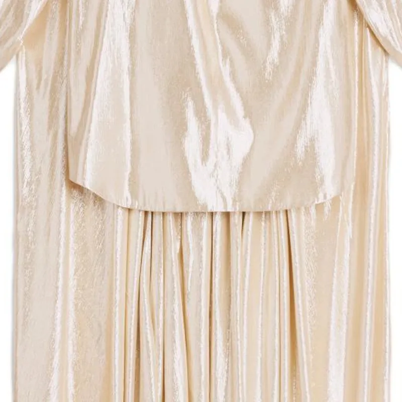 CELINE SS23 Long Sleeved Dress Women's Gold-2