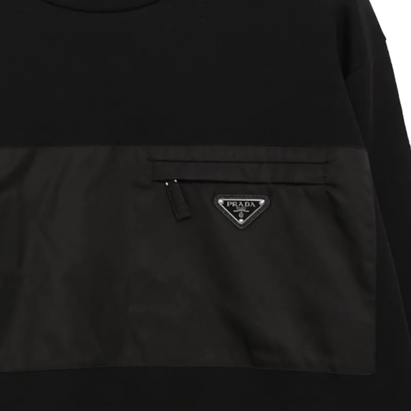 PRADA Sweatshirts Men Black-3