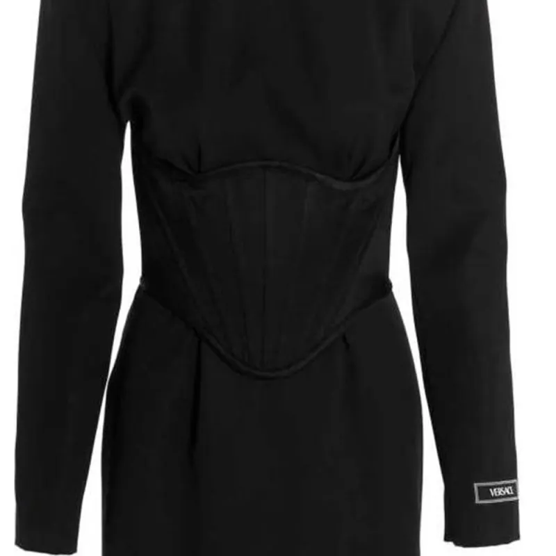 VERSACE Long-Sleeved Dresses Women's Black-2