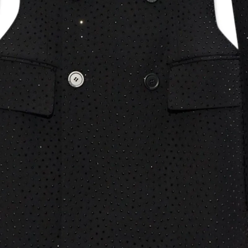 Balenciaga Double breasted Rhinestone embellished Blazer-4