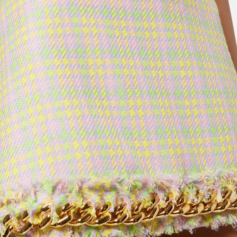 VERSACE SS22 Casual Short Skirts Women's Yellow-4