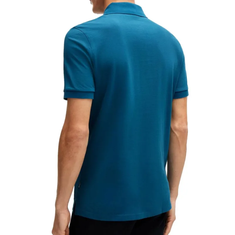HUGO BOSS Logo embroidered Cotton Polo Shirt-3