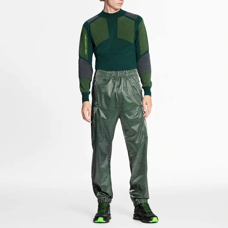 LOUIS VUITTON Knitted Sweatpants Men's Green-1