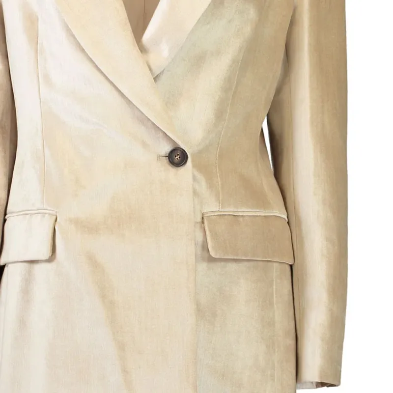 Brunello Cucinelli Monile Detailed Single Breasted Blazer-5