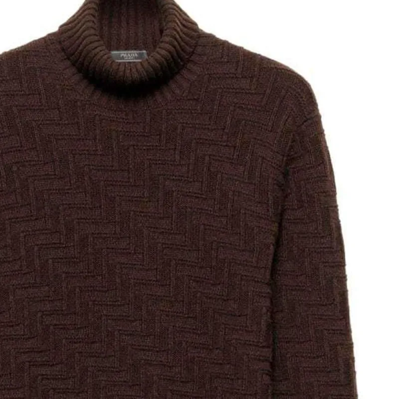 PRADA Wool And Cashmere Turtleneck Sweater-6