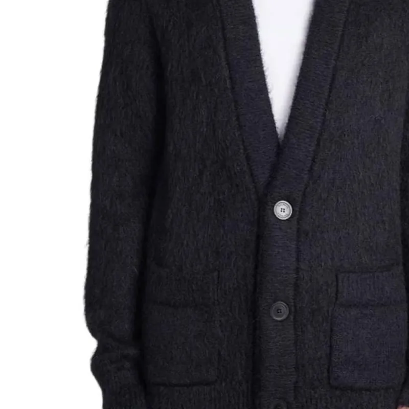 BALMAIN Logo Detailed V Neck Cardigan-4