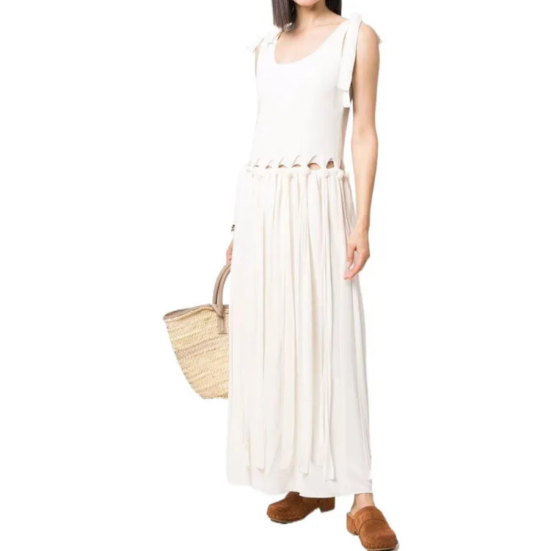 Chloe SS22 Sleeveless Dress Women's Ecru-2
