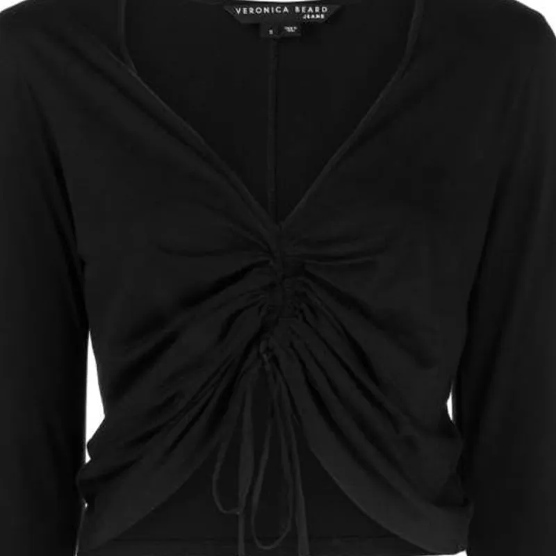 Veronica Beard Plunging V neck Gathered detail Top-5