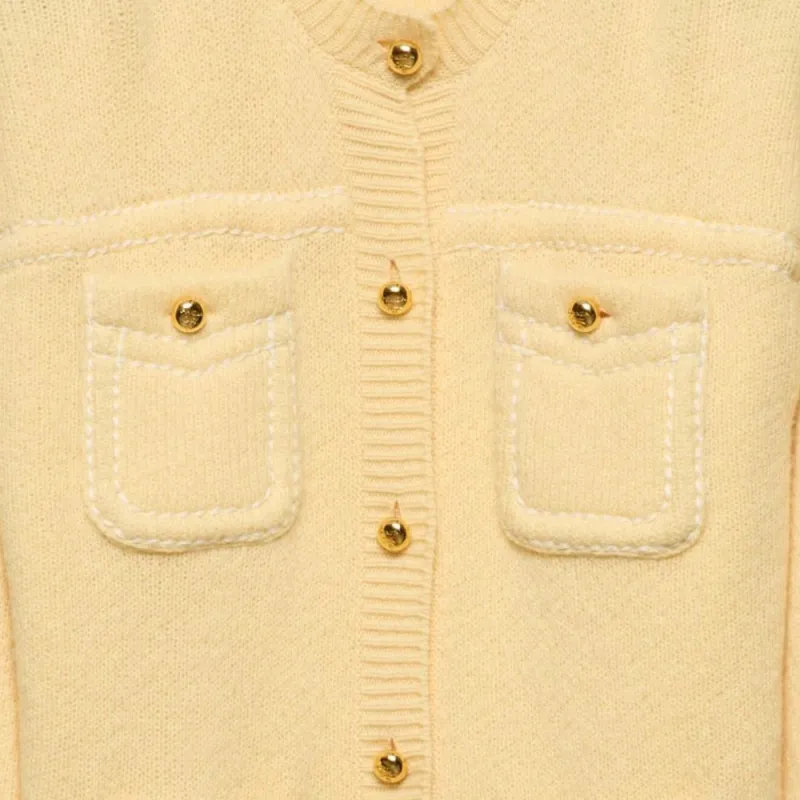 PRADA Crewneck Button Up Cardigan-4
